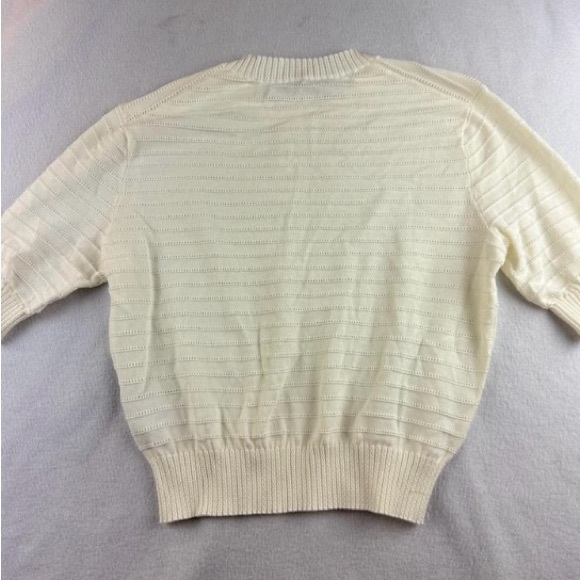 Madewell Cream Textured Crew Neck Top - Picture 9 of 9